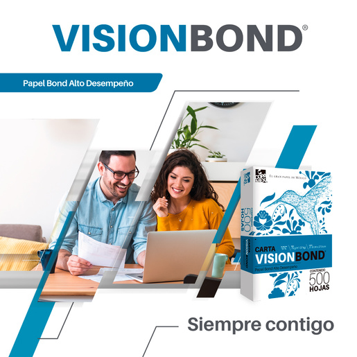 Papel Bond Carta Copamex Vision Bond 500 hojas Blancas