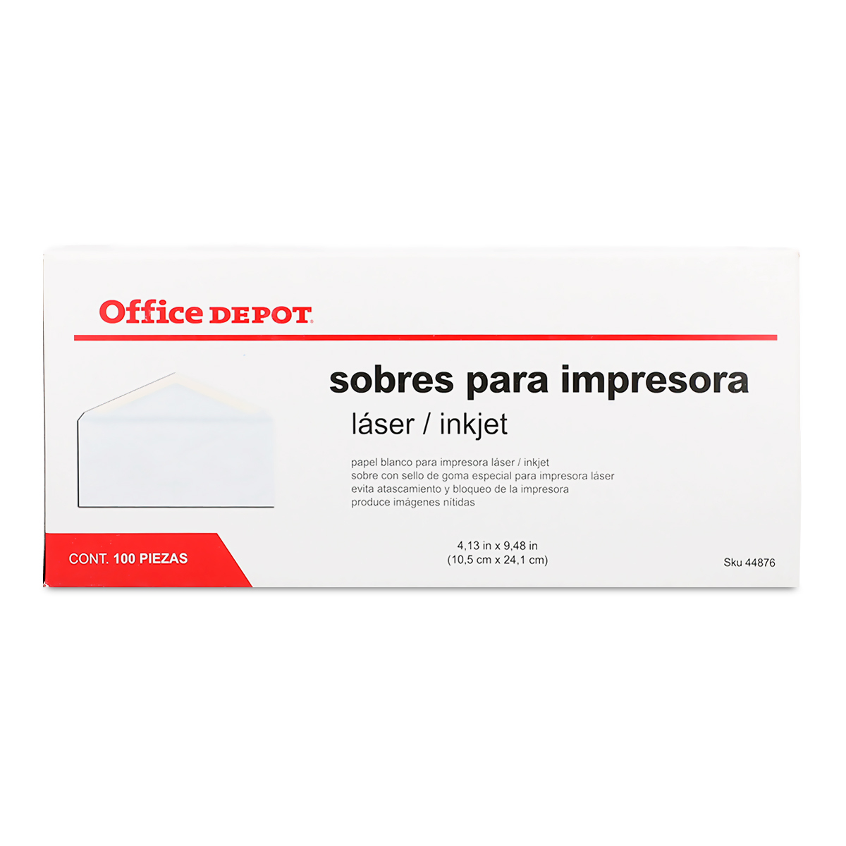 Sobres para Impresora con Sello de Goma Office Depot Blanco 100 Piezas | Office  Depot Mexico