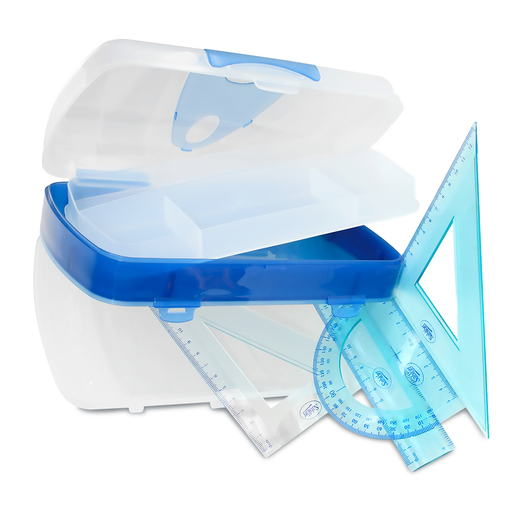 Lapicera Escolar Sablón Wacky Oval 3 Divisiones Azul