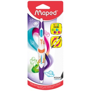 Pluma Retráctil 4 en 1 Maped Twin Tip / Punto mediano / Tinta rosa morada verde azul / 1 pieza Pluma Retráctil 4 en 1 Maped Twin Tip / Punto mediano / Tinta rosa morada verde azul / 1 pieza
