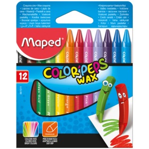 CRAYONES MAPED COLOR PEPS WAX (COLORES, 12 PZS.) CRAYONES MAPED COLOR PEPS WAX (COLORES, 12 PZS.)