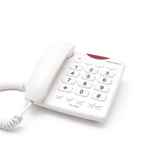 TELEFONO ALAMBRICO MODERNPHONE TC-1810 (BLANCO)