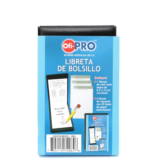 Libreta de Bolsillo OfiPro Blanco 135 hojas