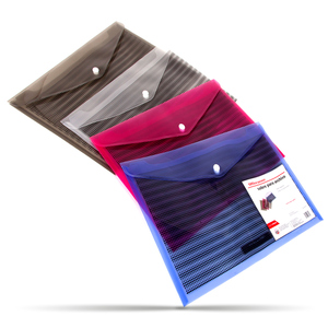 Sobres de Plástico Rayado para Archivo Carta Horizontal Office Depot / Varios Colores / 4 Piezas Sobres de Plástico Rayado para Archivo Carta Horizontal Office Depot / Varios Colores / 4 Piezas