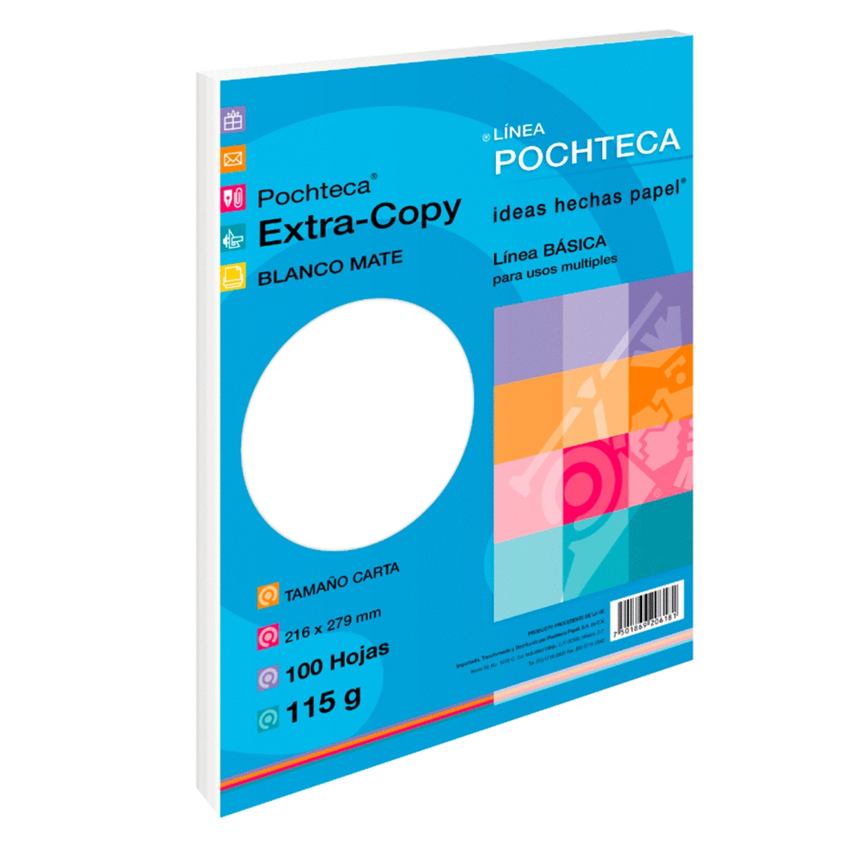 Papel Pochteca Extra-Copy 100 hojas Carta Blanco 115 gr | Office Depot  Mexico