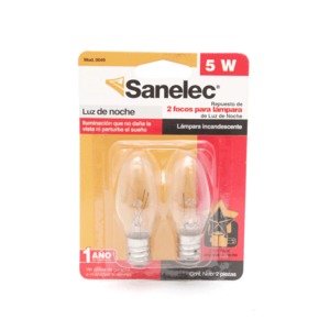 FOCO SANELEC LUZ DE NOCHE CON 2 REPUESTOS FOCO SANELEC LUZ DE NOCHE CON 2 REPUESTOS