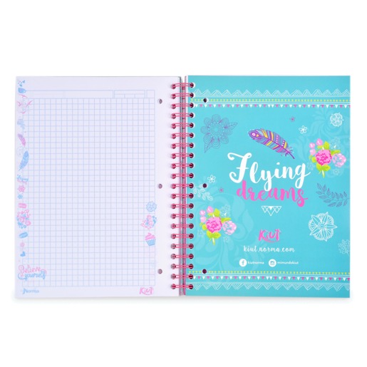Cuaderno Profesional Norma Kiut Dura Book Ice Cream Cuadro Grande 160 hojas