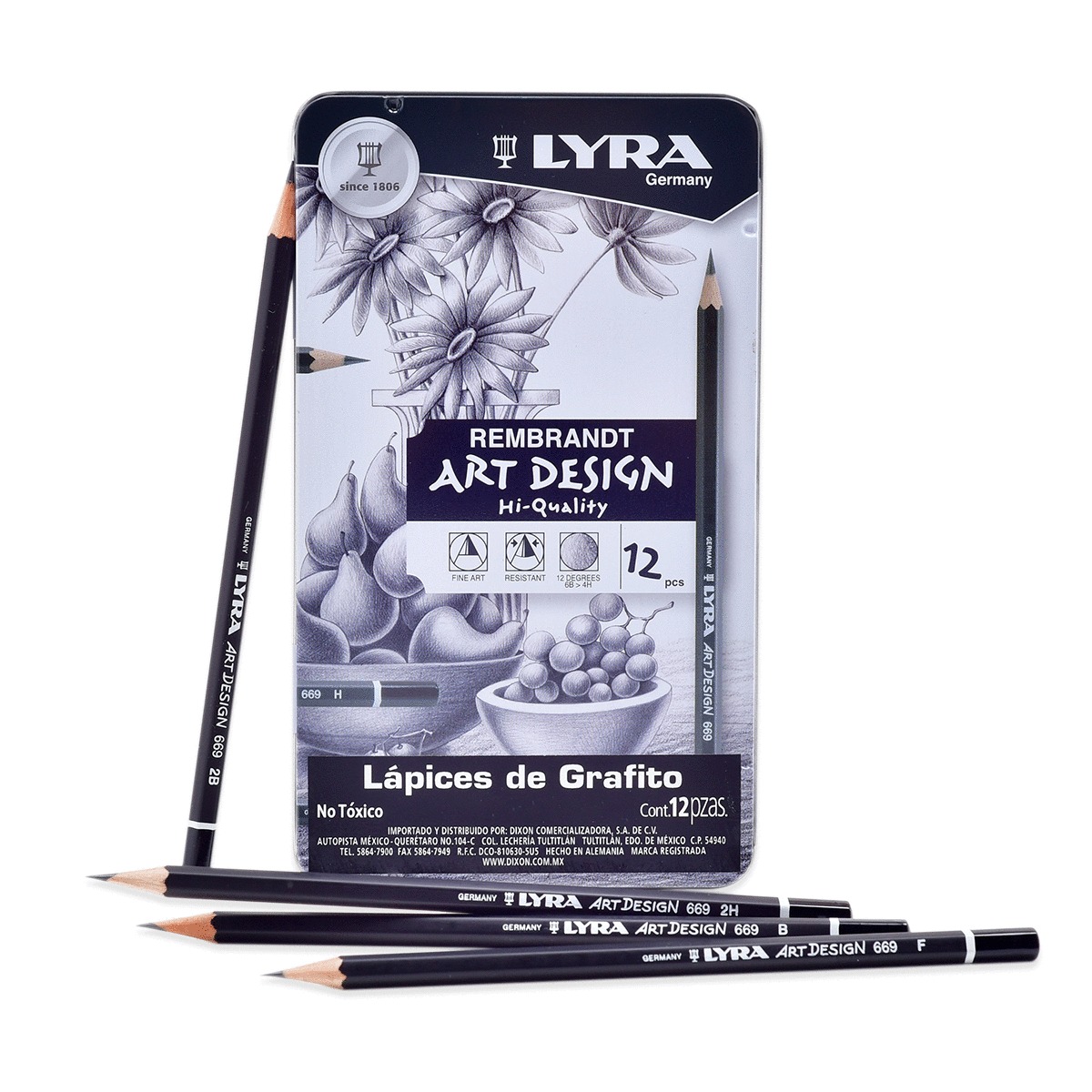 LAPICES PROFESIONALES LYRA (GRAFITO,12 PZS.) | Office Depot Mexico