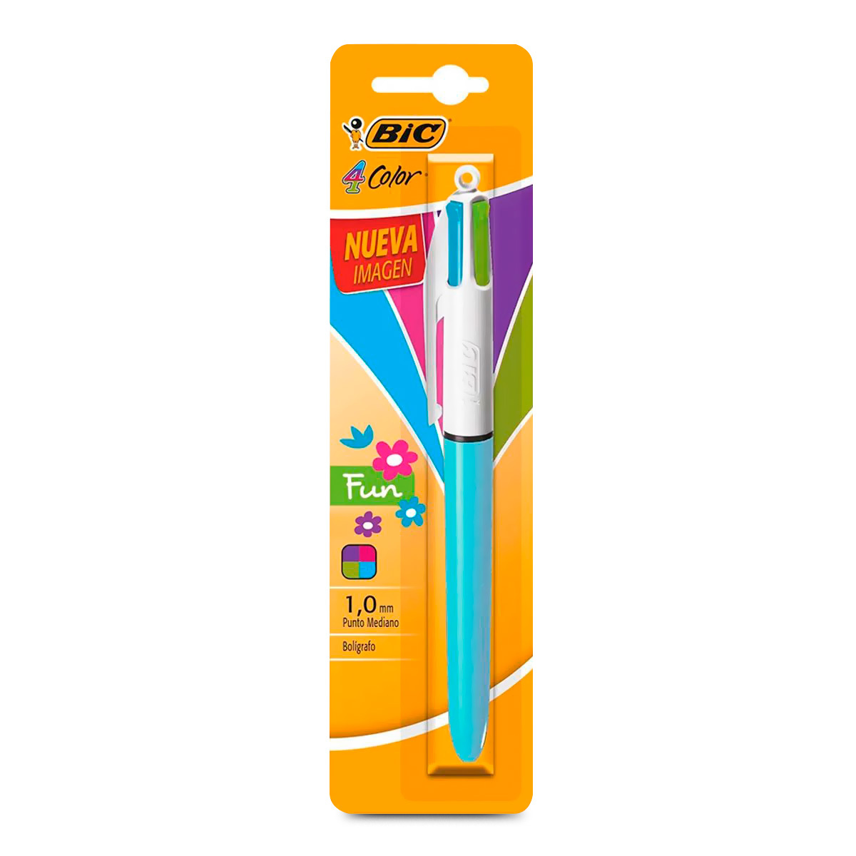 BIC Bolígrafos de 4 colores, punta media (0.039 pulgadas), 4 colores en 1  juego de bolígrafos multicolores, paquete de 3 unidades, bolígrafos para