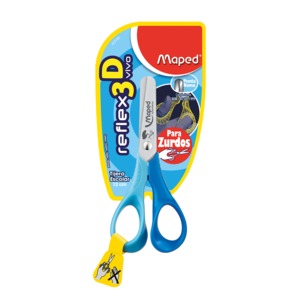 Tijeras Escolares para Zurdos Maped Reflex 3D 12 cm Azul Tijeras Escolares para Zurdos Maped Reflex 3D 12 cm Azul