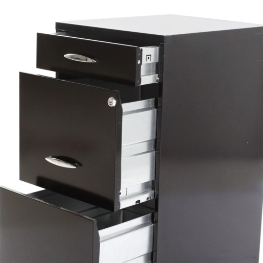 ARCHIVERO OFFICE DESIGNS (NEGRO, 3 GAVETAS)