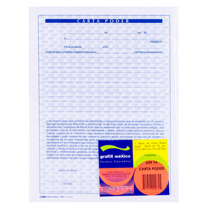 CARTA PODER OFFICE DEPOT (50 HOJAS, 1 PZA.) CARTA PODER OFFICE DEPOT (50 HOJAS, 1 PZA.)