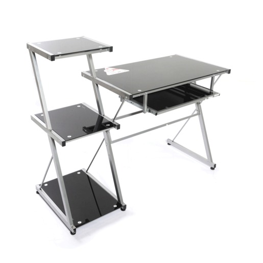 Escritorio para Oficina Red Top FID0746R / Negro / Metal / Cristal