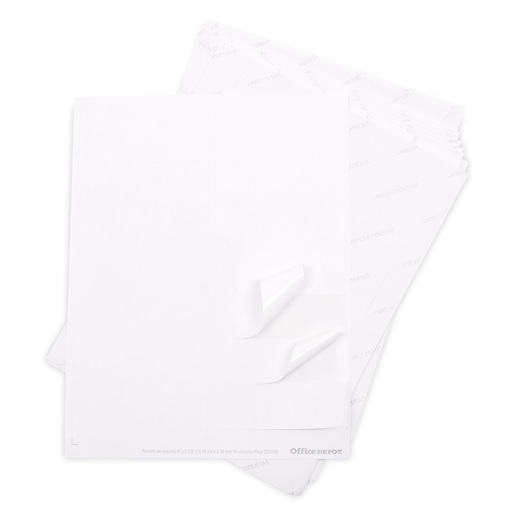 Etiquetas Adhesivas para Impresión Office Depot / 10.16 x 3.38 cm / Blanco / 350 etiquetas