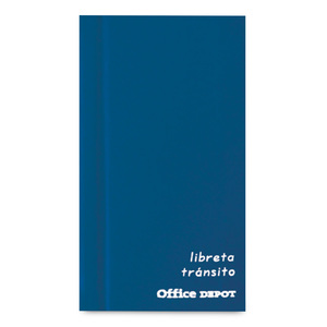 LIBRETA DE TRANSITO OFFICE DEPOT (AZUL) LIBRETA DE TRANSITO OFFICE DEPOT (AZUL)