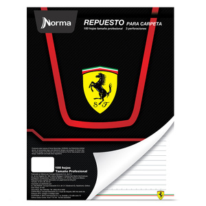 Hojas para Carpeta Norma Ferrari Raya Profesional 100 hojas