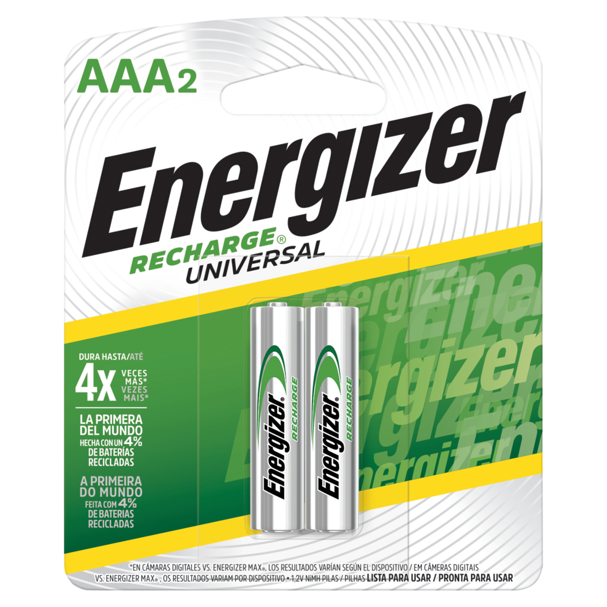 Pilas Recargables AAA Energizer Paquete 2 piezas