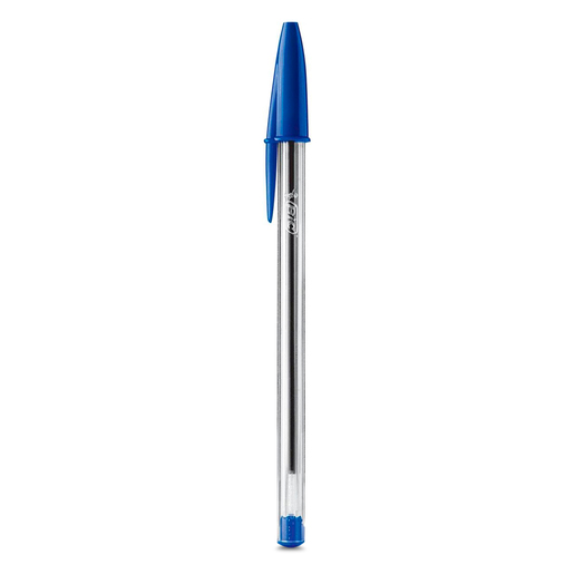Plumas Bic Cristal Punto Mediano Tinta Azul 12 piezas