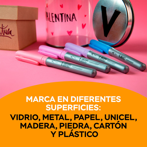 Marcadores Permanentes Bic Marking / Punta redonda fina / Colores surtidos / 36 piezas