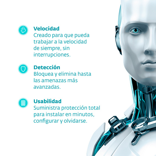 Antivirus ESET Internet Security Descargable / Licencia 1 año / 6 dispositivos / PC / Laptop