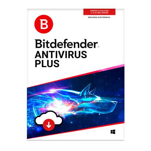 Antivirus Bitdefender Plus Descargable / Licencia 1 año / 10 usuarios / PC / Laptop