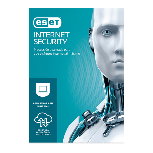 Antivirus ESET Internet Security Descargable / Licencia 2 años / 3 dispositivos / PC / Laptop
