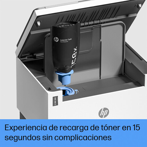 Impresora Multifuncional HP LaserJet Tank MFP 1602W Tóner Recargable Láser Negro WiFi HP Smart App Dúplex Manual