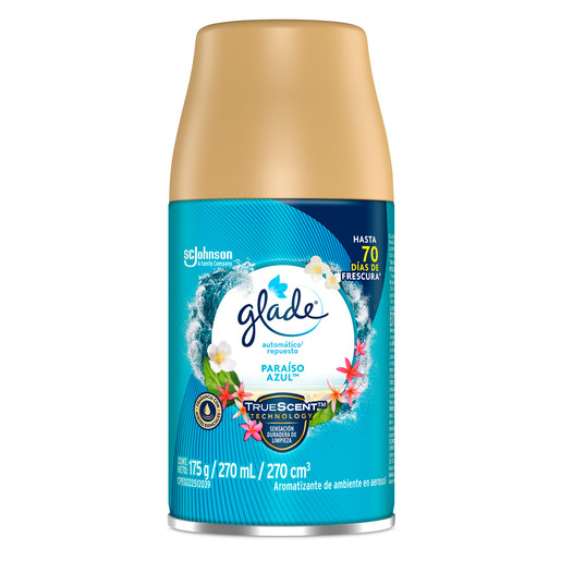 Repuesto de Aromatizante Automático Glade Paraíso Azul 175 gr