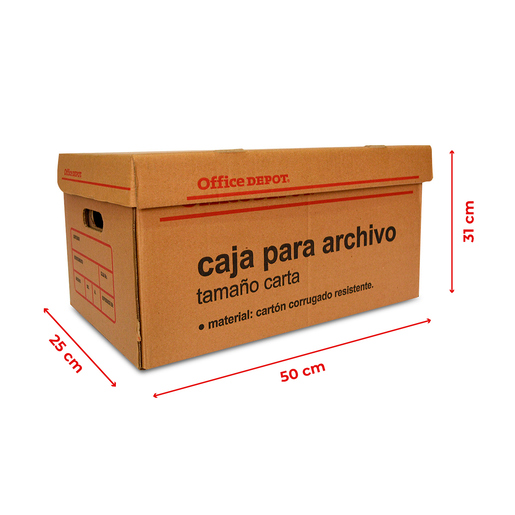 Caja para Archivo Carta Office Depot Cartón Corrugado