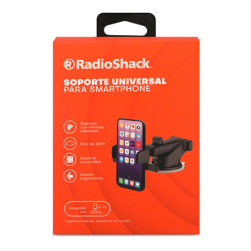 Soporte para Celular Articulado RadioShack Rotación 360 Negro