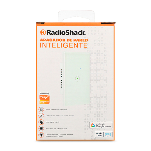 Apagador de Pared Inteligente RadioShack Julic 1G WiFi Alexa Google Assistant