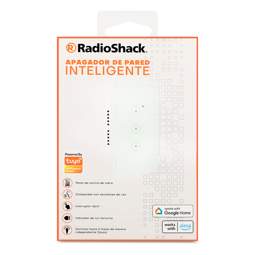 Apagador de Pared Inteligente RadioShack Julic 3G WiFi Alexa Google Assistant