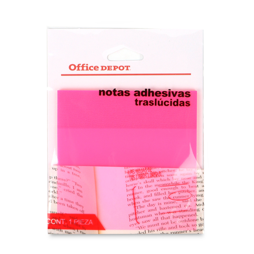 Notas Adhesivas Office Depot Pet 50 hojas Rosa