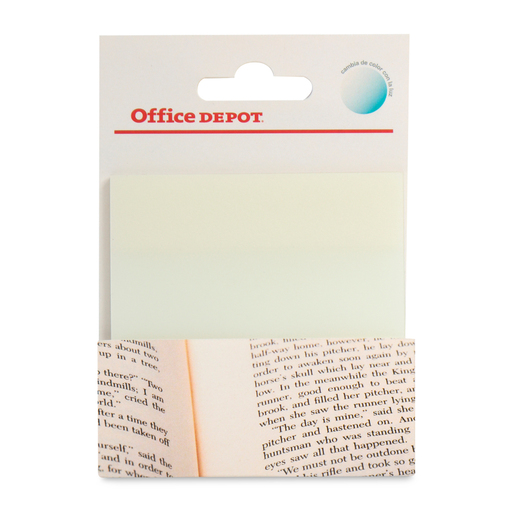 Notas Adhesivas Office Depot 50 hojas Verde Semitransparente