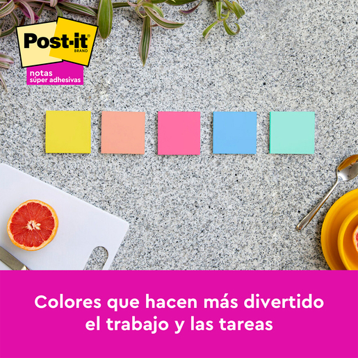Notas Adhesivas Post-It Summer Joy Colores 7.6 x 7.6 cm | Office Depot ...