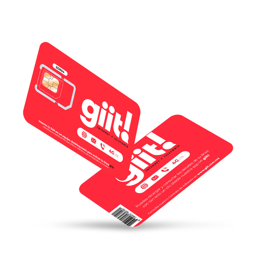 SIM para Celular 4G LTE giit!