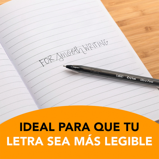 Plumas Bic Cristal Punto Ultrafino Colores 3 piezas