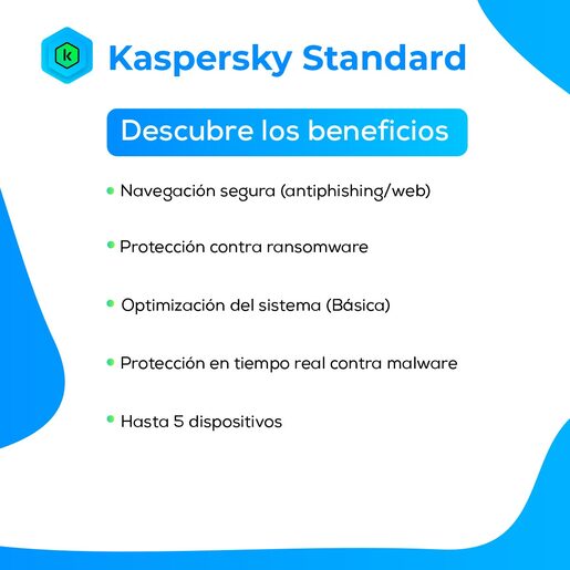Antivirus Kaspersky Standard 1 Dispositivo 1 Año Descargable