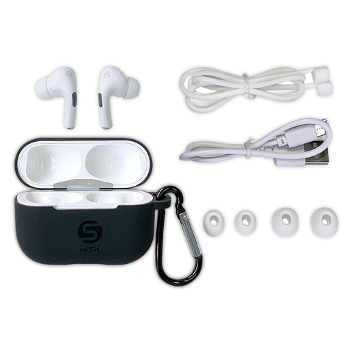 Audífonos Inalámbricos In Ear Misik TWS más Funda Protectora Negro