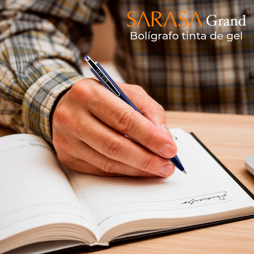 Bolígrafo de Gel Rollerball Zebra Sarasa Grand Punto Mediano Tinta Negra