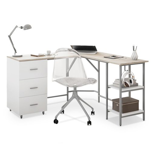 Escritorio en L Techni Mobili 3 cajones