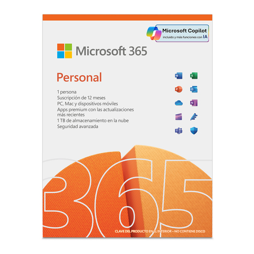 Microsoft 365 Personal para 1 Usuario 1 Año