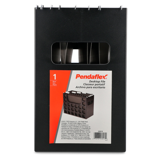 Archivero Carta Pendaflex Plástico Negro