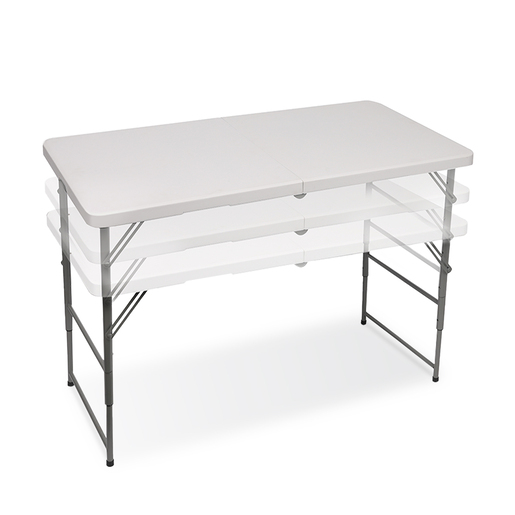 Mesa Rectangular 4Tune Exterior Plegable Plástico Blanco