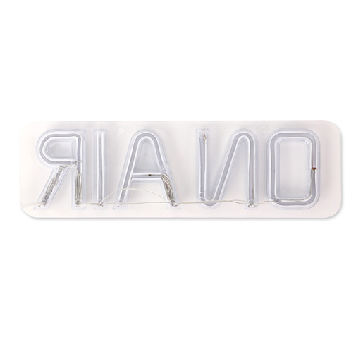 Letrero de Luz Neón Fragments On Air USB Blanco