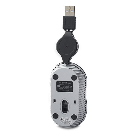 Mini Mouse Óptico Verbatim VB98113 Retráctil USB Negro 