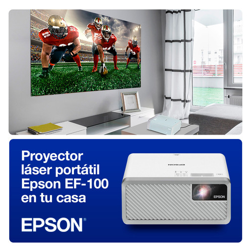 Proyector Epson EF-100 Android TV HD 1280px 2000 Lúmenes