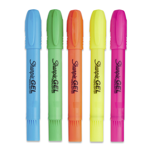 Marcatextos Gel Sharpie Highlighter 5 piezas