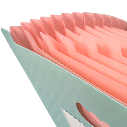 Folder Expandible 24 bolsillos Top Team Azul Pastel 1 pieza