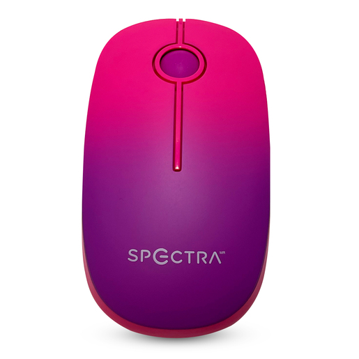 Mouse Inalámbrico Spectra 3 botones Rosa con Morado